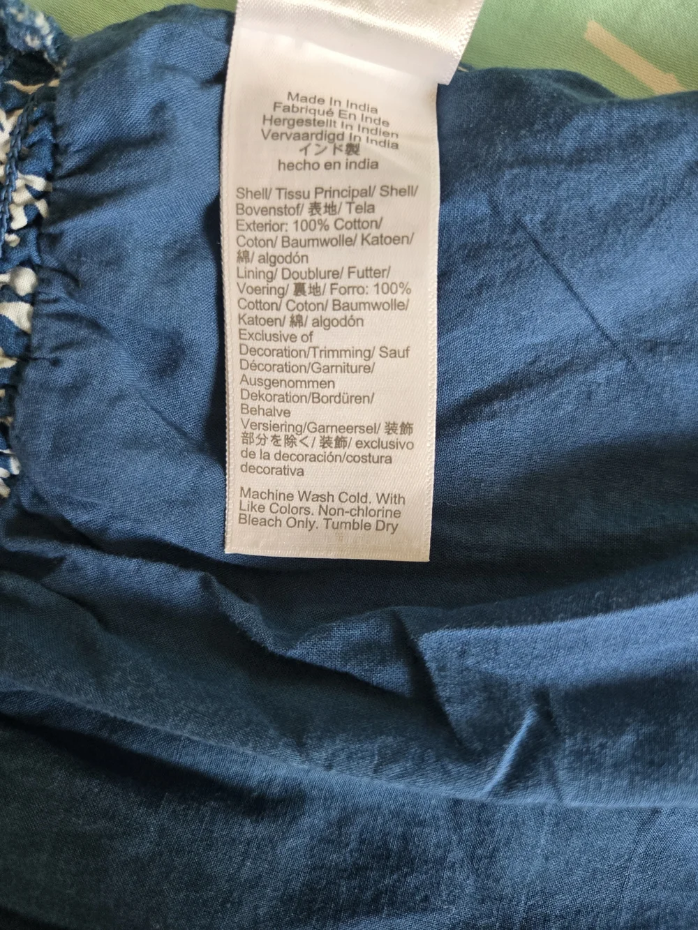 J. Crew Blue and White Floral Tiered Mini Skirt, Size S